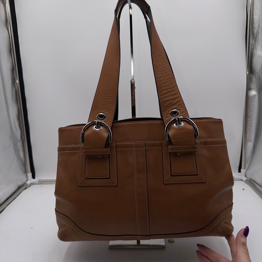 Coach Soho Tan Leather  Buckle Shoulder Bag 7548 - Picture 5 of 14
